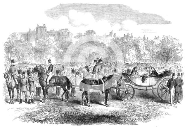 The Volunteer Review in Hyde Park: the Princess of Wales and her suite, 1864. Creator: Unknown.