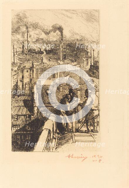 Gobelins Quarter (Le quartier des Gobelins), 1893. Creator: Auguste Lepere.