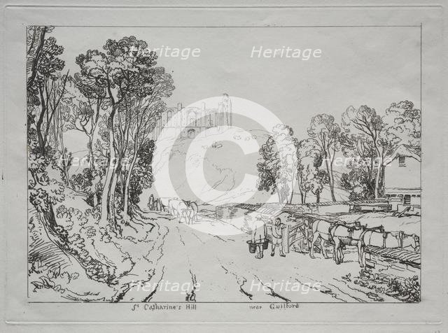 Liber Studiorum: St. Catherine's Hill, near Guilford. Creator: Joseph Mallord William Turner (British, 1775-1851).