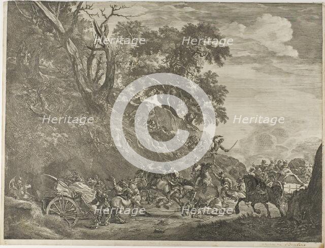 Attack on a Convoy, n.d. Creator: Cornelis de Visscher.