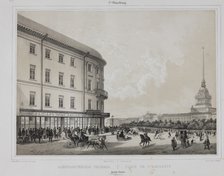 The Admiralty Square in Saint Petersburg, 1840s.