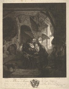 Tobias Returning Sight to His Father, 1755. Creator: Antoine de Marcenay Ghuy.