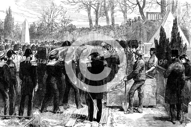 Interment of the remains of Lieutenant John Irving, R.N., in the Dean Cemetery, Edinburgh, 1881. Creator: Unknown.
