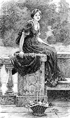 "The Terrace", G. D. Leslie, R.A. Royal Academy, 1890.  Creator: Carl Hentschel.