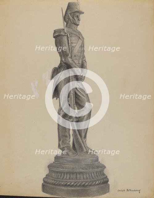 Soldier Figure, c. 1936. Creator: Joseph Rothenberg.