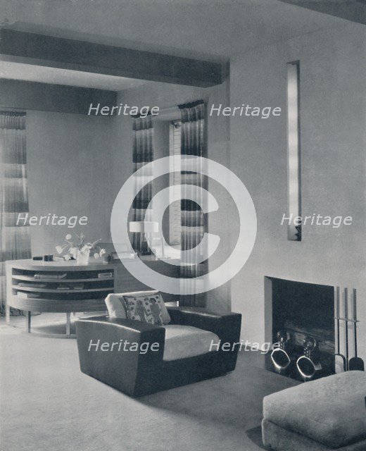 'A living-room in a New York apartment, designed by Frankl Galleries, Inc.', 1935. Artist: Unknown.