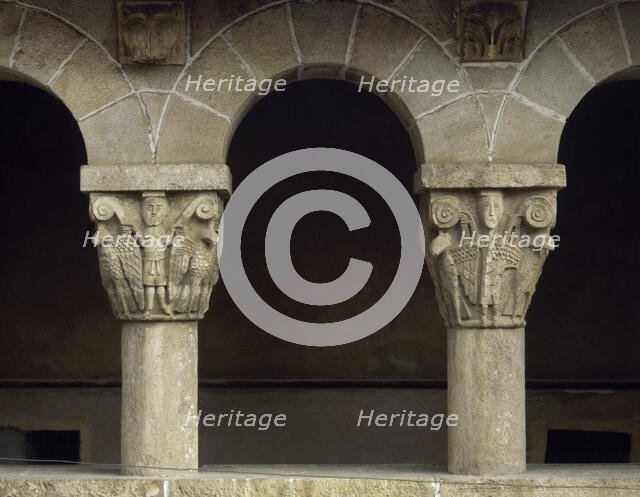 Gothic cloister, Royal Monastery of Saint Mary of Pedralbes, Barcelona, Catalonia, Spain, 1995. Creator: LTL.