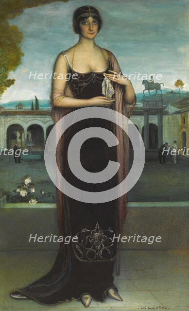 Portrait of Adela Carboné (1890-1960), c. 1911. Creator: Romero de Torres, Julio (1874-1930).