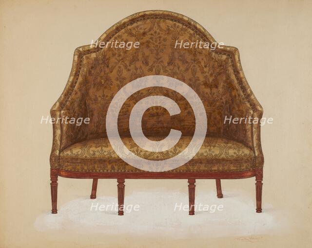 Sofa, c. 1936. Creator: Frank Wenger.