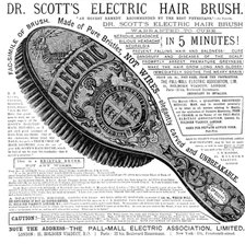 Dr. Scott's Electric Hair Brush, 1883. Creator: Unknown.
