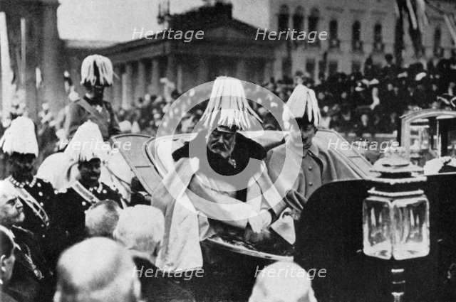 King Edward VII and Kaiser Wilhelm II in Berlin, February 1909 (1964). Artist: Unknown