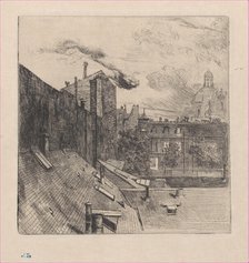 View from the Artist's Window, rue Culture-Sainte-Catherine, ca. 1865. Creator: Jules-Ferdinand Jacquemart.