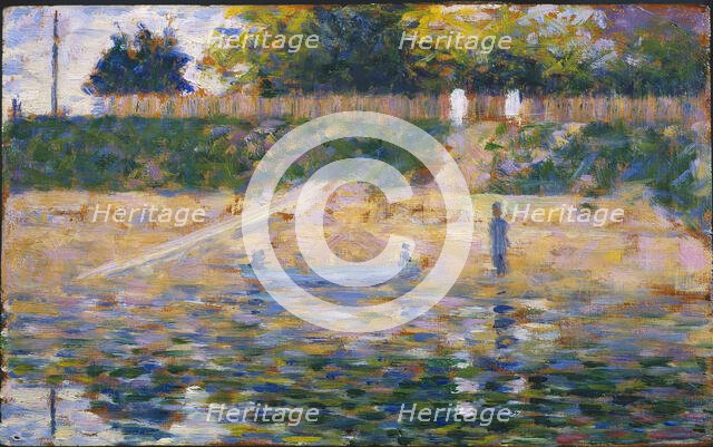 Boats Near The Beach at Asnieres, ca. 1883. Creator: Seurat, Georges Pierre (1859-1891).