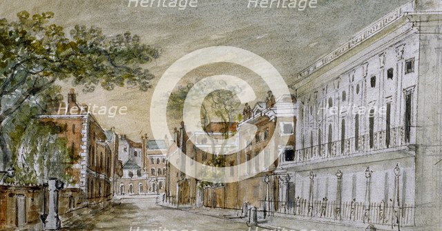 View along Vigo Lane, City of Westminster, London, 1793. Artist: John Bromley