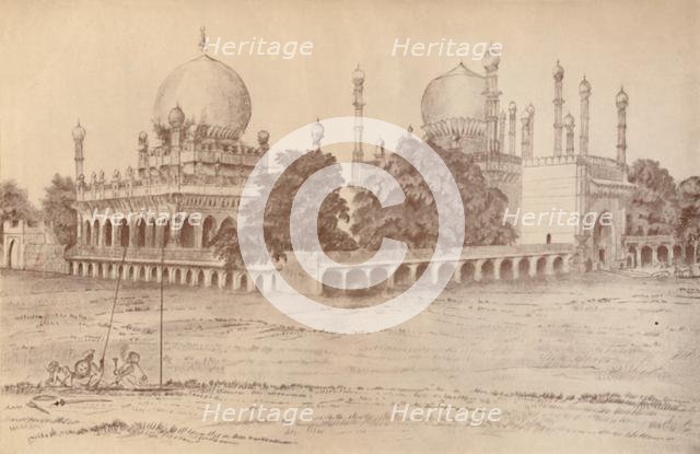 'The Mausoleum of Ibrahim Shah, King of Bijapur, at Bijapur', 1821, (1936). Creator: Unknown.