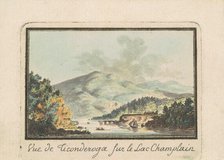 View of Ticonderoga from Lake Champlain, 1794-1796. Creator: Charles Balthazar Julien Févret de Saint-Mémin.