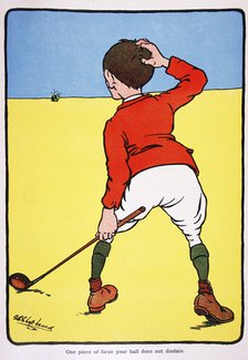 Golfing postcard, c1920s.  Artist: George Shepheard