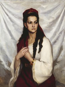 Portrait of the actress Hedvig Charlotta Raa-Winterhjelm (1838-1907), 1876. Creator: Edelfelt, Albert Gustaf Aristides (1854-1905).