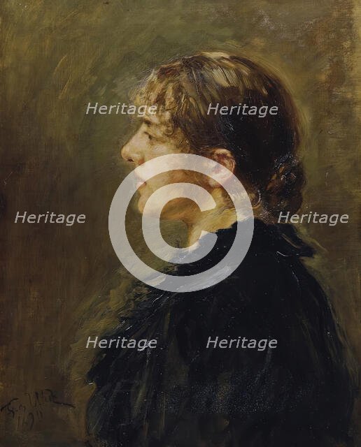 The artist's daughter, 1890. Creator: Fritz Karl Hermann von Uhde.