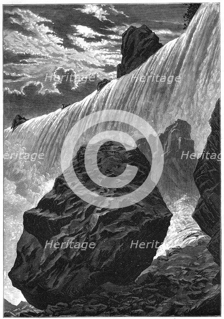 View of the falls of Niagara, 1877. Artist: Unknown