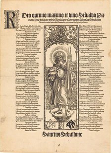 Saint Sebaldus Standing on a Column, c. 1501. Creator: Albrecht Durer.