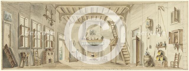 Design for a theater decor for the Flemish Opera Het Kapertje, 1782-1837. Creator: Pieter Bartholomeusz. Barbiers.