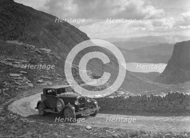 Rover saloon of I Ramsay competing in the RSAC Scottish Rally, 1936. Artist: Bill Brunell.