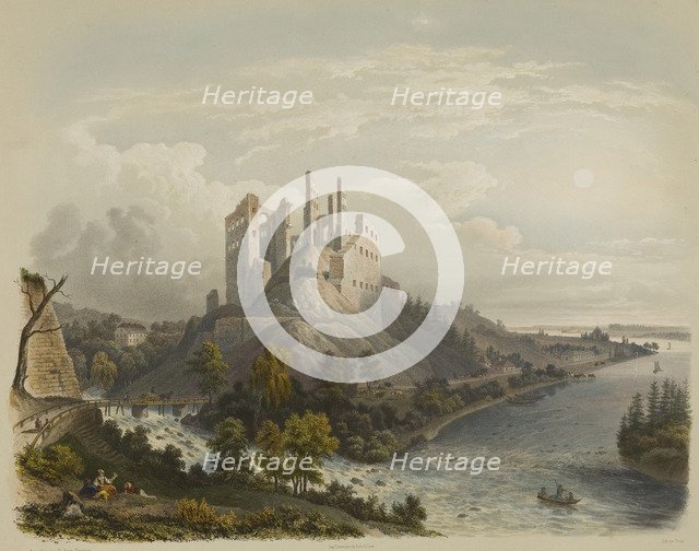 Ruins of the Koknese castle, 1847.