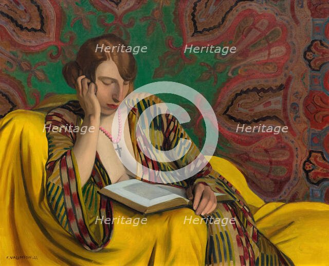 La Liseuse, 1922. Creator: Vallotton, Felix Edouard (1865-1925).