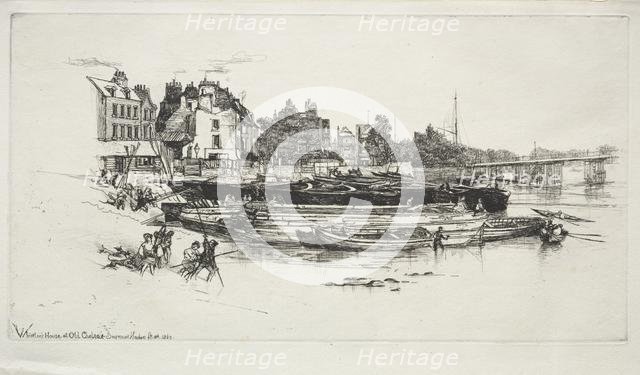 Whistler's House, Old Chelsea, 1863. Creator: Francis Seymour Haden (British, 1818-1910).