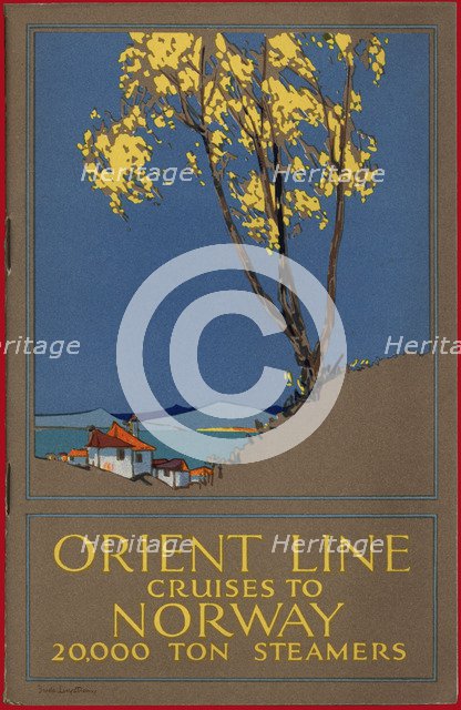 Tourist Brochure for Cruises by Norway and Nordic capitals, 1928.