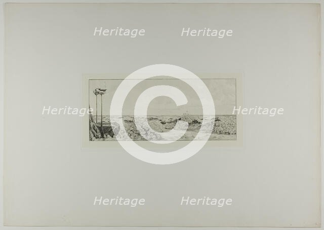 Homage, plate six from A Glove, 1881. Creator: Max Klinger.