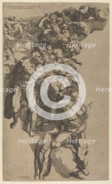 Group from Last Judgment, St. Bartholomew, St. Peter, and other Apostles, 16th century. Creator: Domenico del Barbiere.