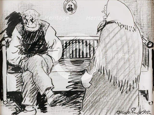 Peasant woman and peasant, (c1900s).  Creator: Albert Engstrom.
