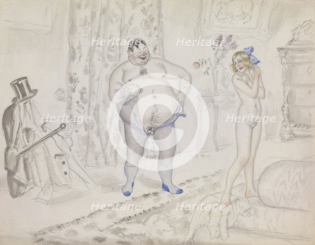 Late Night Rendezvous. Artist: Kustodiev, Boris Michaylovich (1878-1927)