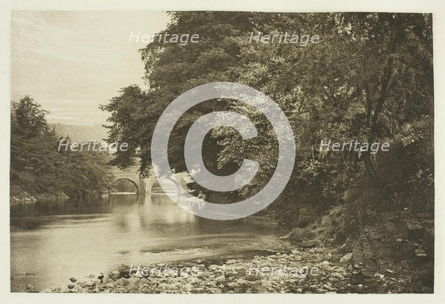 Rowsley Bridge, on the Derwent, 1880s. Creator: Peter Henry Emerson.