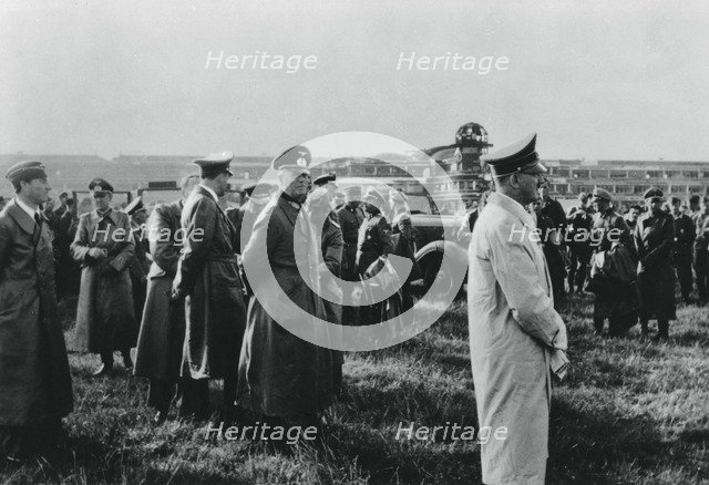 Adolf Hitler inspecting the captured Le Bourget airfield, Paris, France, 23 June 1940. Artist: Unknown