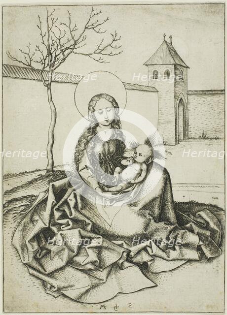 The Madonna and Child in the Courtyard, n.d. Creator: Martin Schongauer.