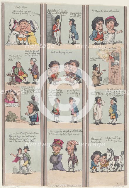Grotesque Borders for Rooms & Halls, [1800], reprint., [1800], reprint. Creator: Thomas Rowlandson.
