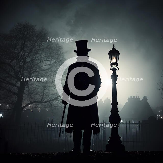 AI IMAGE - Jack the Ripper, 1880s, (2023). Creator: Heritage Images.