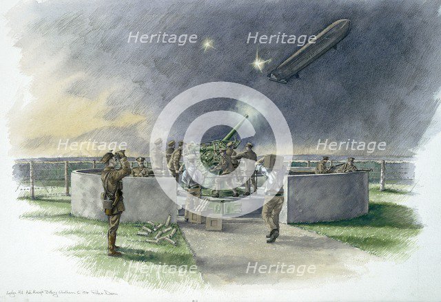 Lodge Hill Battery, Chatham, Kent, World War I, 1914-1918 (c2000s). Artist: Historic England Staff graphic artist.