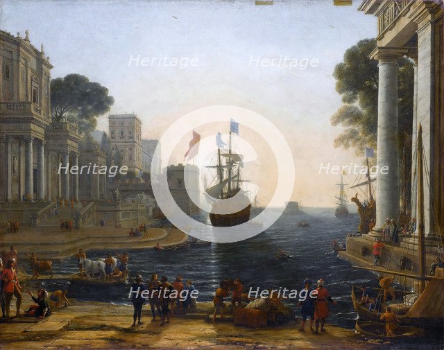 Ulysses returns Chryseis to Her Father. Artist: Lorrain, Claude (1600-1682)