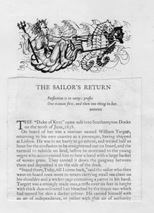 'The Sailor's Return', 1952. Creator: Shirley Markham.