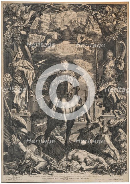 The Apotheosis of Emperor Ferdinand II of Austria, 1629. Creator: Sadeler, Aegidius (1575-1629).