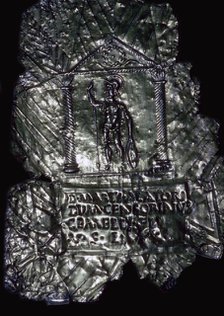 Silver-gilt votive plaque with dedication to Mars, Romano-British. Artist: Unknown