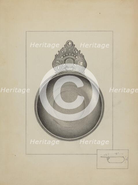 Pewter Porringer, c. 1936. Creator: Charles Cullen.