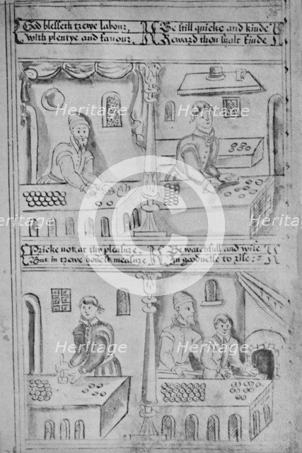 'Bakers at Work (MS. Add. 34, 605)', 1903. Artist: Unknown.