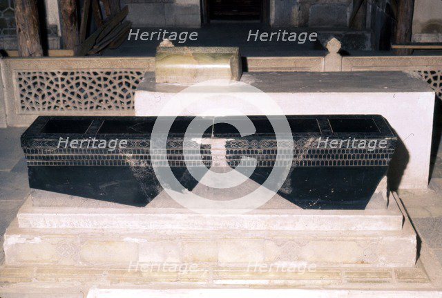 Tomb of Ulug-Beg in Mausoleum of Gur-e-Amir (built 1404), Samarkand, c20th century. Artist: Unknown.