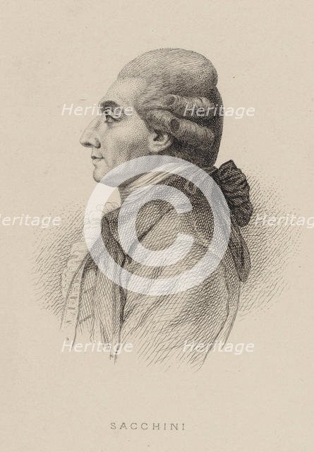 Portrait of the composer Antonio Sacchini (1730-1786), 1870. Creator: Deblois, Charles Alphonse (1822-1883).