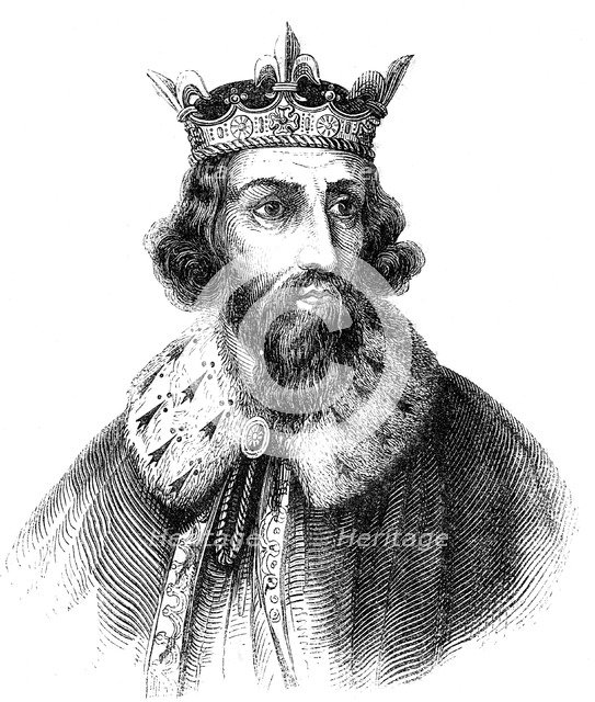 Alfred the Great (849-899), Anglo-Saxon king of Wessex from 871, c1850. Artist: Unknown